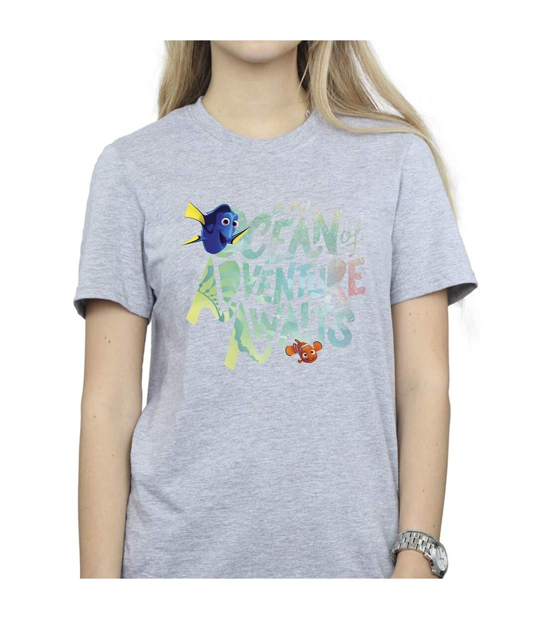Disney - T-shirt FINDING DORY OCEAN OF ADVENTURE - Femme (Gris chiné) - UTBI23047-3