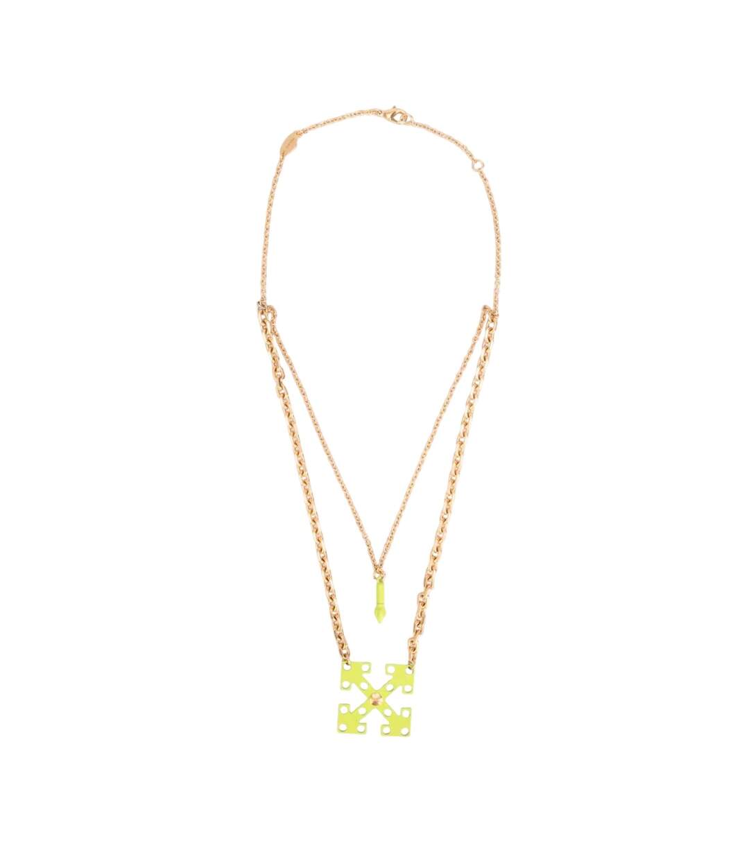 Play Double Arrow Necklace One Size Gold Off White-1