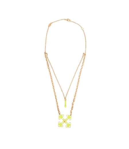 Play Double Arrow Necklace One Size Gold Off White