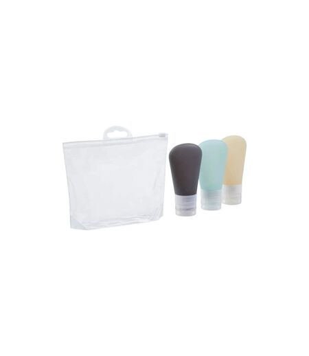 Lot de 3 Tubes Avec Trousse Voyage 17cm Multicolore