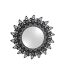 Miroir en métal filaire Plume - Diam. 60 cm - Noir