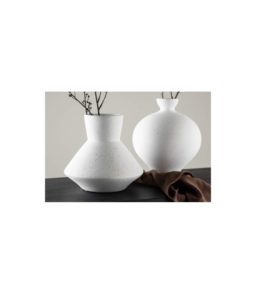 Vase Design Rellis 22cm Blanc-4