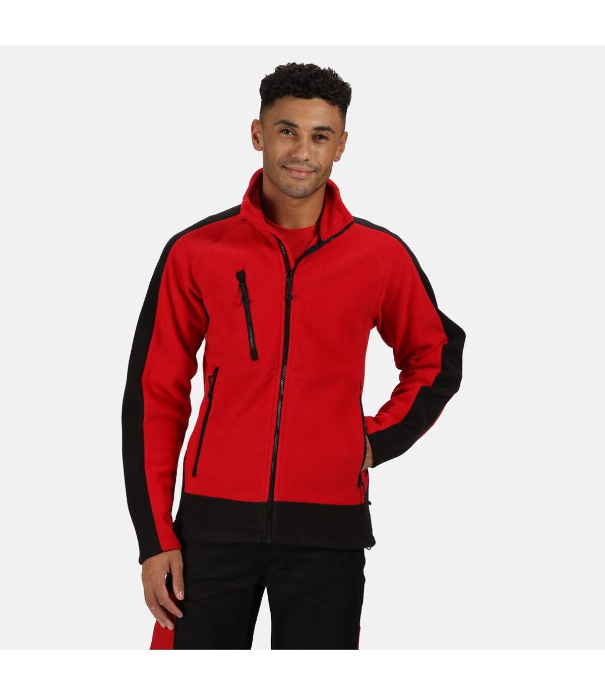 Regatta Mens Contrast Fleece Jacket (Classic Red/Black) - UTRG3568
