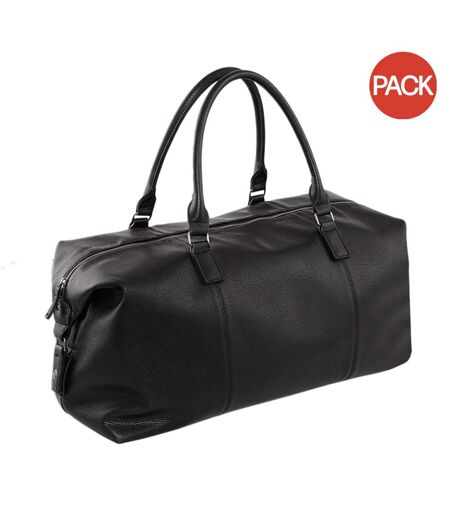 Lot de 2  Sac de voyage en faux cuir taille unique noir Quadra