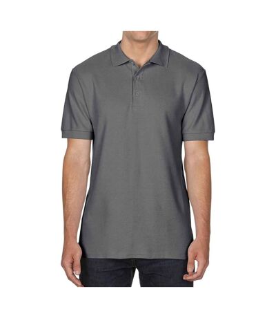 Unisex adult sports polo shirt charcoal Gildan