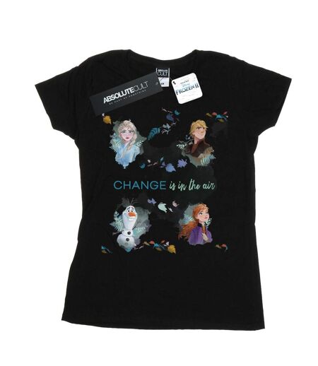 Disney Femme/Les femmes Frozen 2 Change Is In The Air - T-shirt en coton (Noir) - UTBI21675