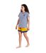 Women's short-sleeved and round neck pajamas MUEH0200