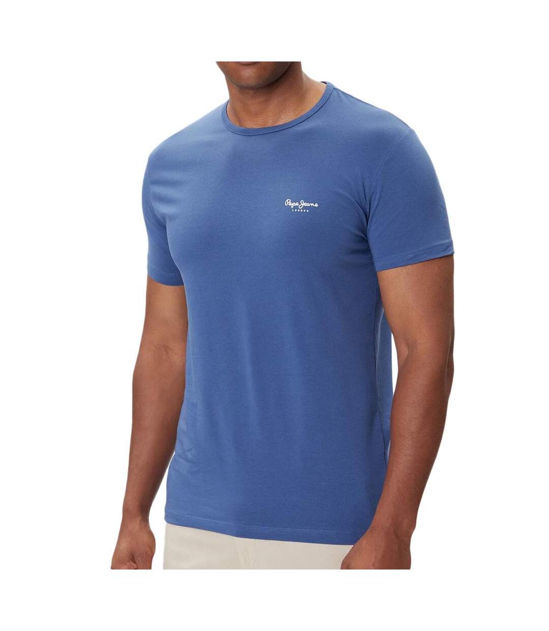 T-Shirt bleu homme pepe jeans original basic 3-1