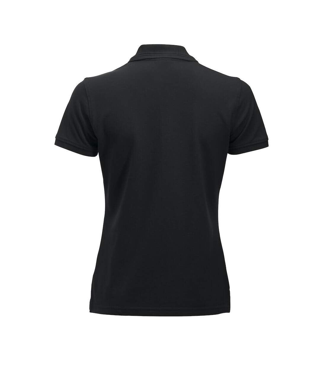 Womens/ladies Manhattan Polo Shirt Black Clique-2