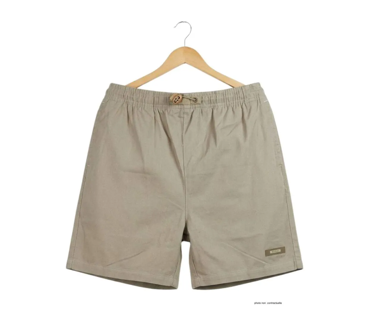 Short homme MAYFLOWER 710117U003 lierre beige : le bermuda 3 poches robuste en polycoton-2