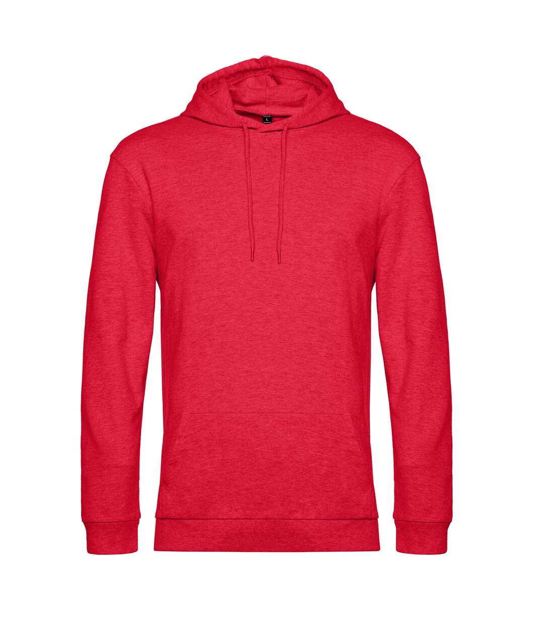 Sweat À Capuche Adulte Rouge Chiné B&C-1