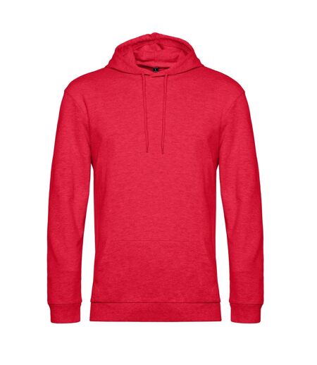 Sweat À Capuche Adulte Rouge Chiné B&C