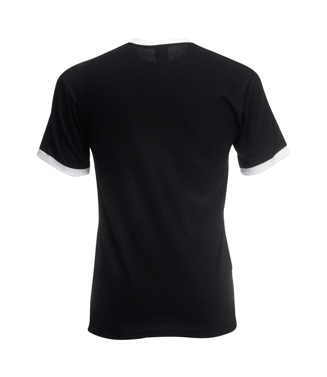 T-shirt à manches courtes homme noir/ blanc Fruit of the Loom-2