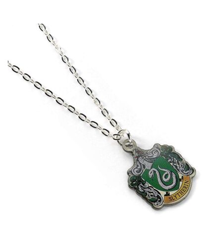 Harry Potter Slytherin Necklace & Pendant (Silver/Green/Yellow) (One Size) - UTTA9110