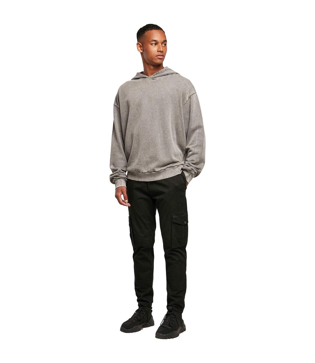 Sweat à capuche homme anthracite Build Your Brand-4