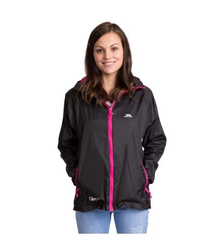 Trespass Womens/Ladies Qikpac Waterproof Packaway Shell Jacket (Black)