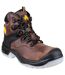 Fs197 unisex waterproof safety boots brown Amblers