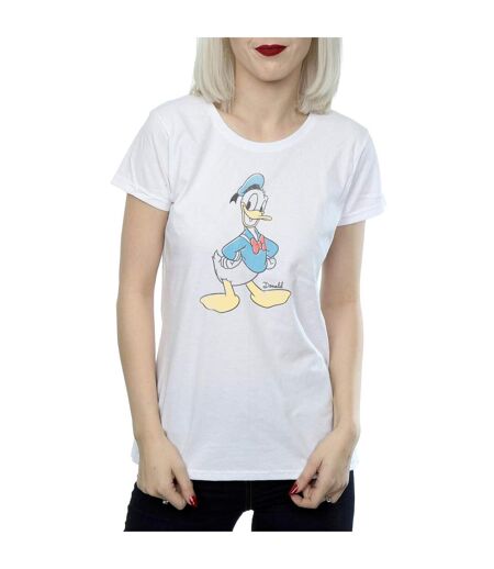 Disney T-shirt en coton classique Donald Duck Femme/Femme (Blanc) - UTBI31028