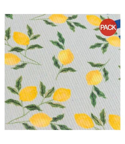 Pack of 4  Lemon placemat  one size blue/yellow Furn