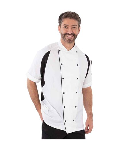 Unisex Adult Staycool Raglan Chef Jacket White Black Le Chef