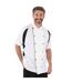 Unisex Adult Staycool Raglan Chef Jacket White Black Le Chef-1