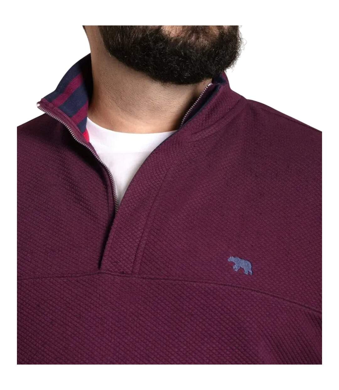 Sweat Motif/style Matelassé Lancaster Homme Bordeaux Duke-4