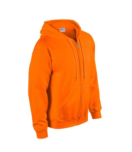 Veste À Capuche Adulte Orange Fluo Gildan