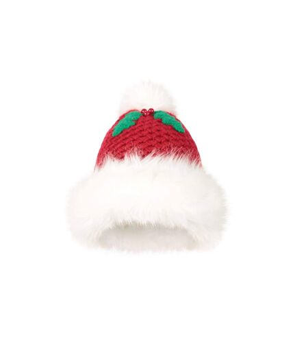 Bonnet de noël mme claus pom pom womens/ladies rouge Mountain Warehouse