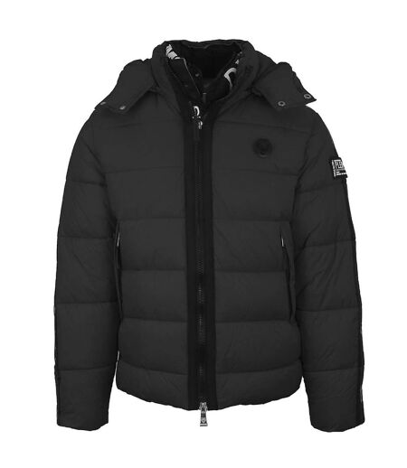Doudoune Matelassée Motif/style Circulaire Homme Noir Plein Sport
