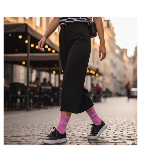 Chaussettes Femme Lurex Message Humoristique