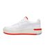 Womens/ladies Leather Chunky Platform Trainers White Cherry Asics-2