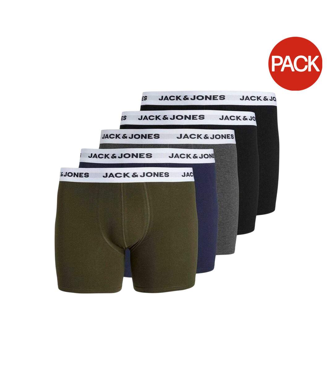 Lot De 5  Shorts De Bain Homme Vert Kaki Foncé Jack And Jones-1
