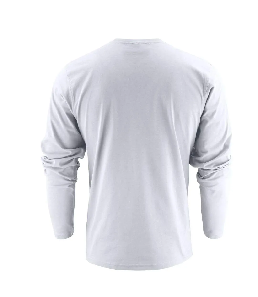 T-shirt Manches Longues Heavy Homme Blanc Printer-2
