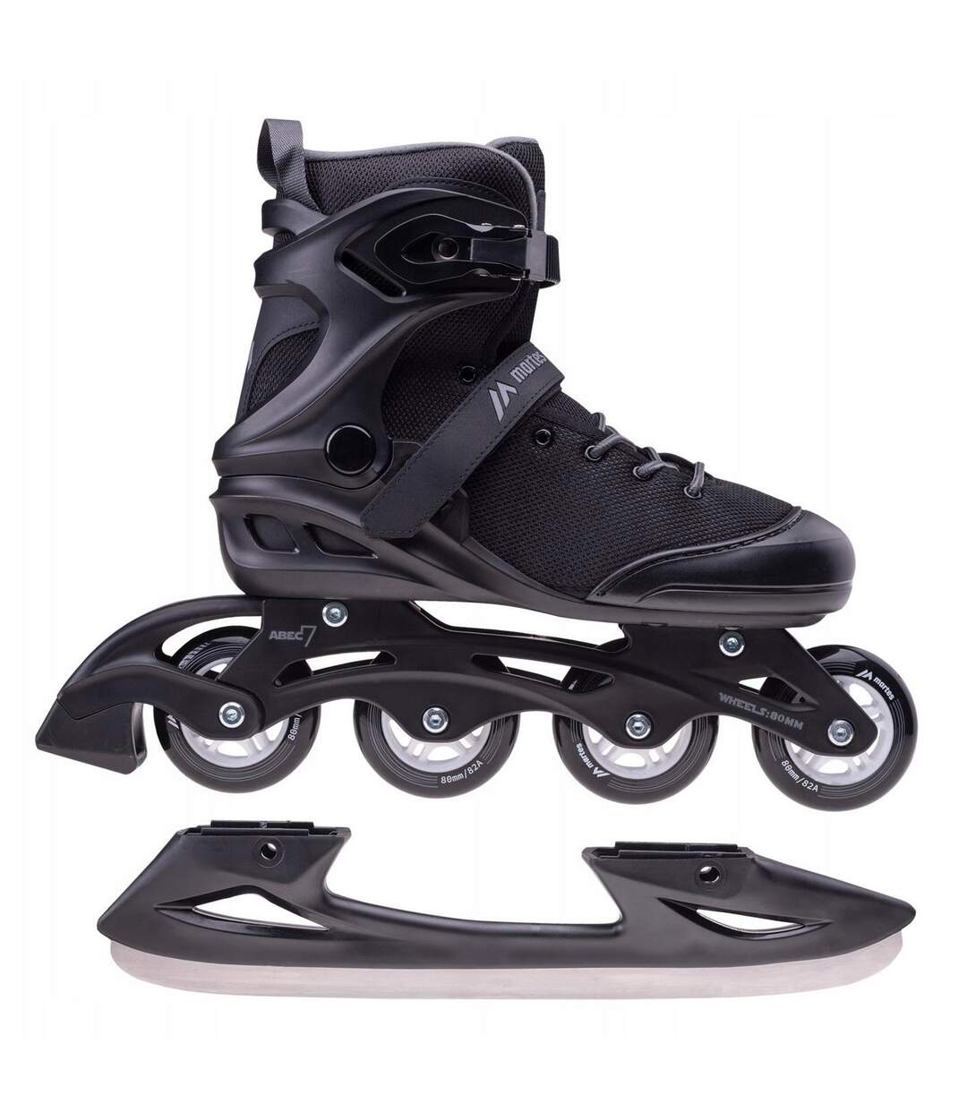 Patins À Roulettes Alignées Morey Homme 44 Fr Noir Gris Martes-3