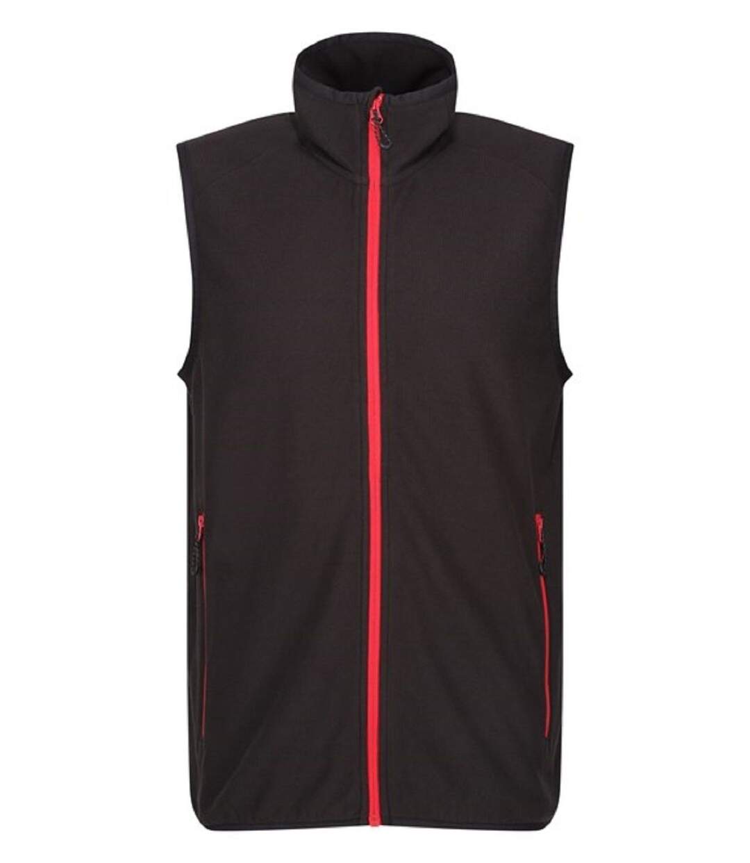 Gilet sans manches polaire - Homme - TRF695 - noir et rouge