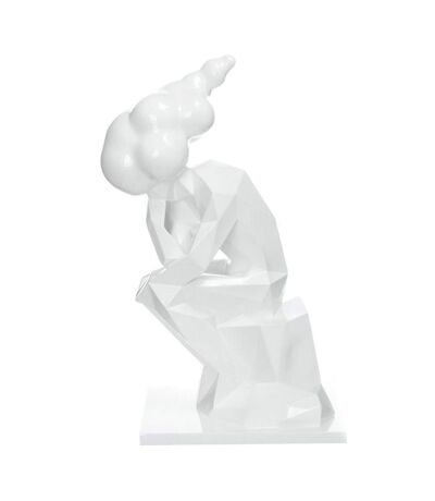 Statue Design Sculpture Kenya 47cm Blanc