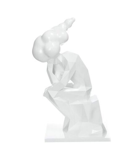 Statue Design Sculpture Kenya 47cm Blanc