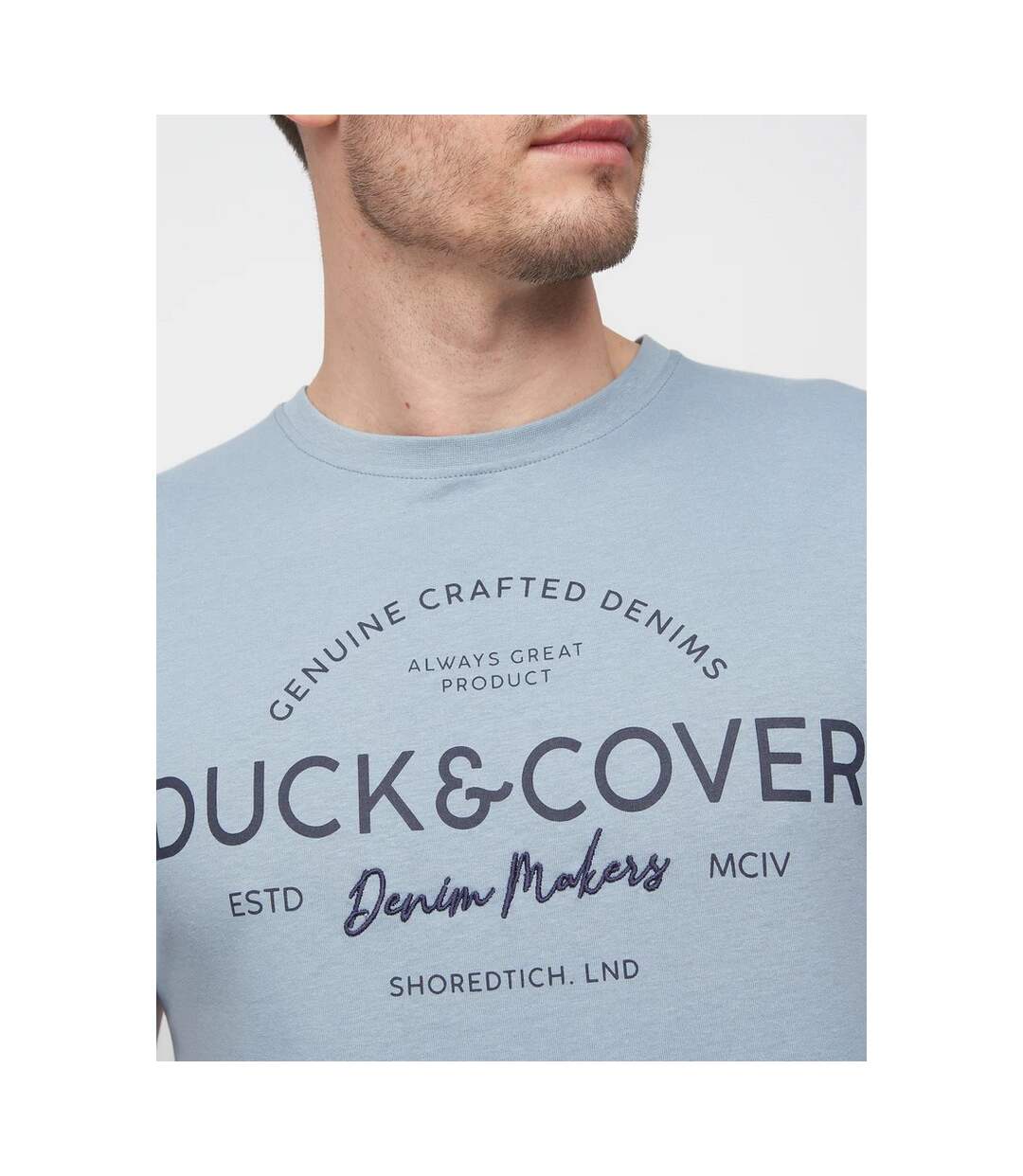 Duck and Cover Mens Jansmoore T-Shirt (Light Blue)