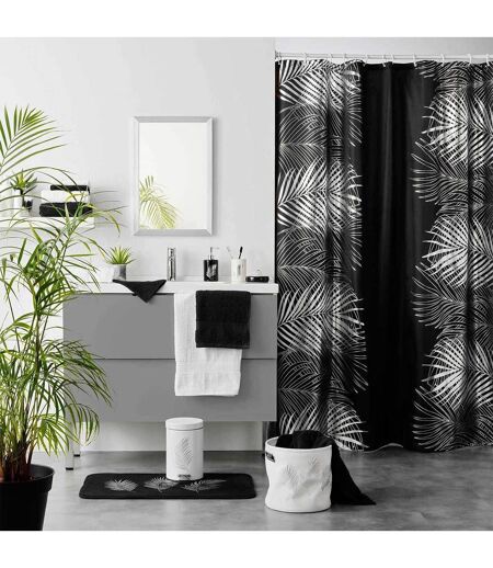 Tapis de Bain Imprimé Orbella 45x75cm Noir & Argent