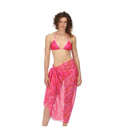 Womens/ladies shalya palm print sarong pink fushion Regatta