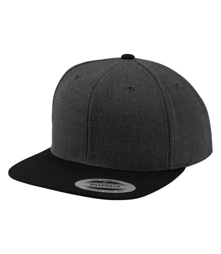 Casquette Ajustable Motif/style Deux Tons Charbon Noir Flexfit
