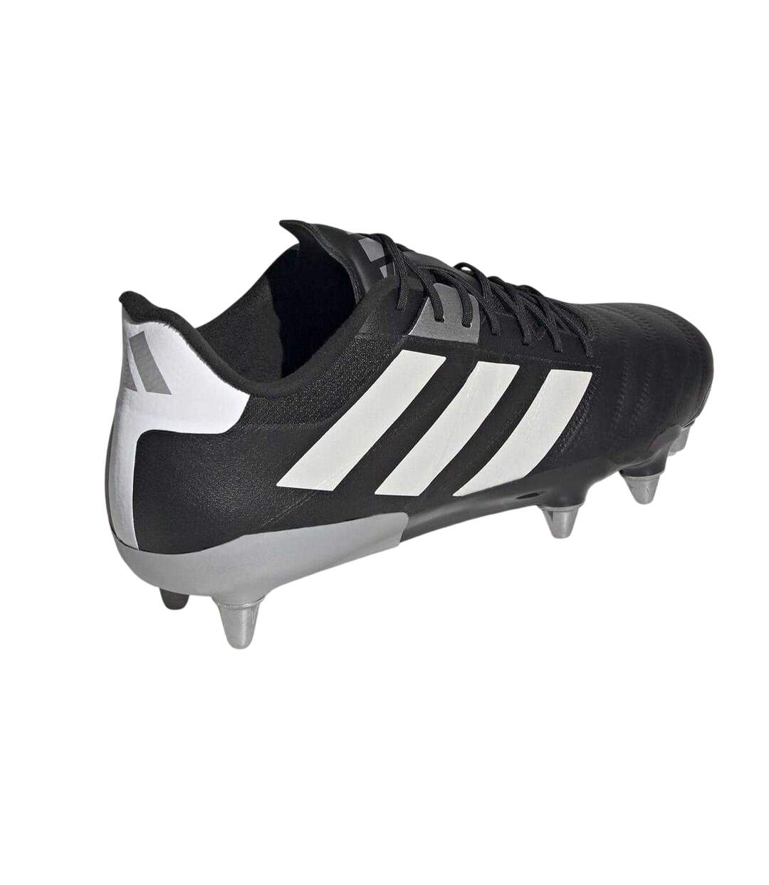 Mens Kakari Elite Reinforced Toe Soft Ground Rugby Boots Black Silver Adidas-2