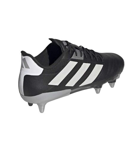 Mens Kakari Elite Reinforced Toe Soft Ground Rugby Boots Black Silver Adidas