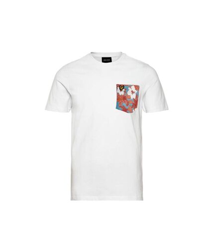 Mens floral pocket t-shirt white Lyle & Scott