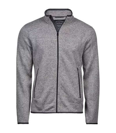 Mens Outdoor Fleece Jacket Grey Melange Tee Jays
