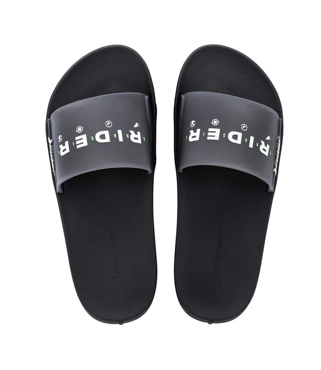 Claquettes Homme Noir Blanc Rider-2