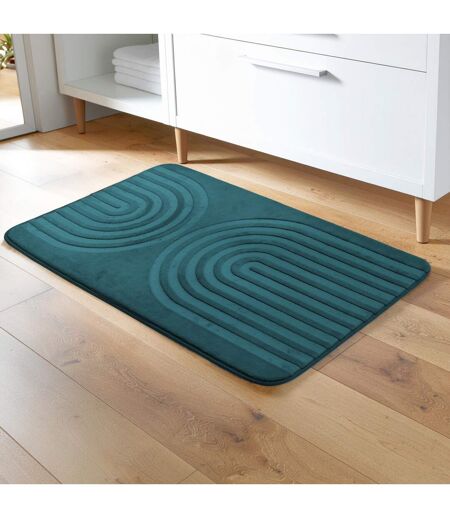 Tapis de Bain Microfibre Allure 45x75cm Bleu Émeraude