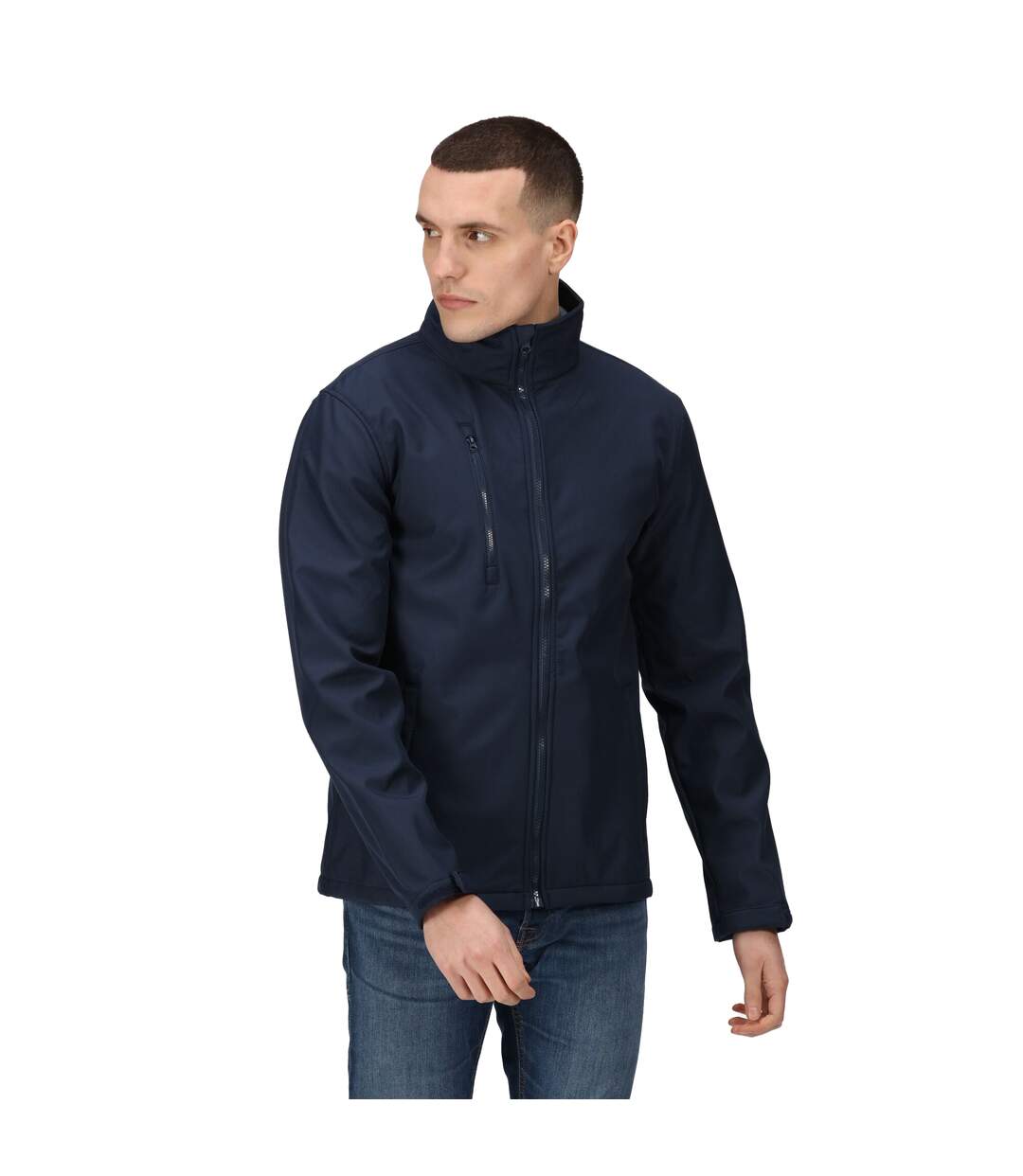 Mens 3 Layer Soft Shell Jacket Navy Regatta Professional-3