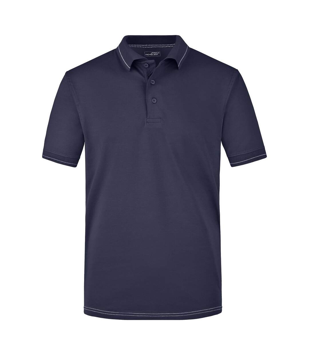 Polo Homme Bleu Marine Blanc James And Nicholson-1