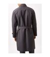 Burton Mens Twill Double-Breasted Trench Coat (Charcoal)